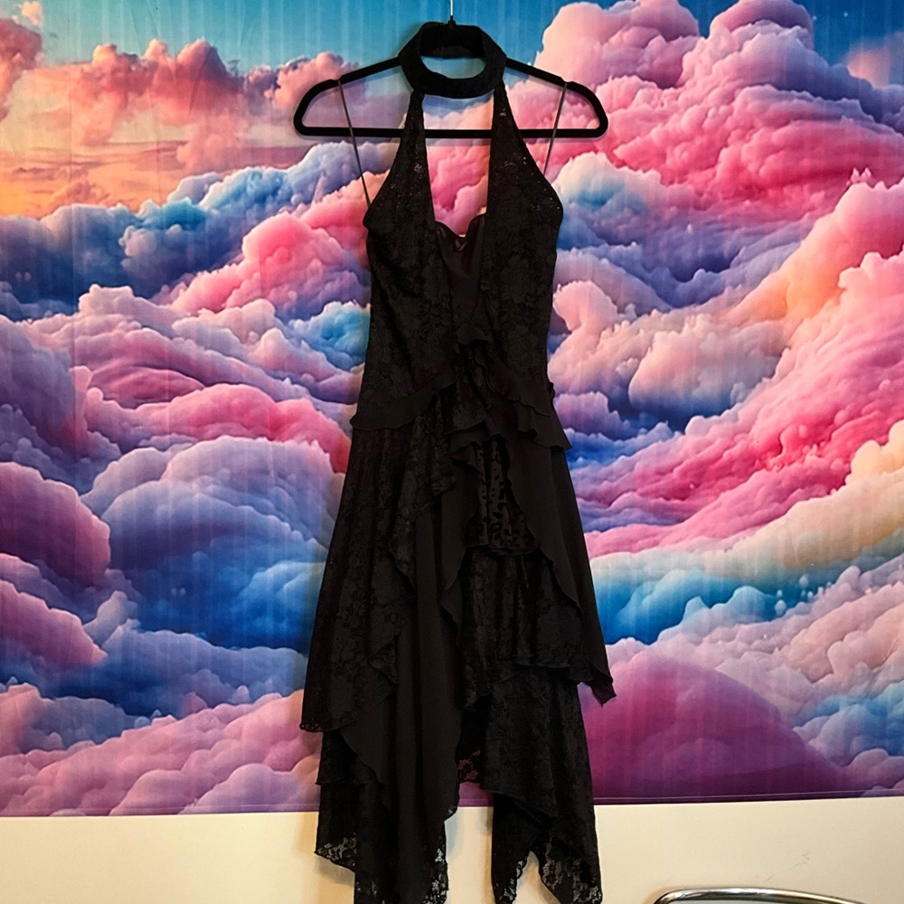 Current Mood Black Lace Collar